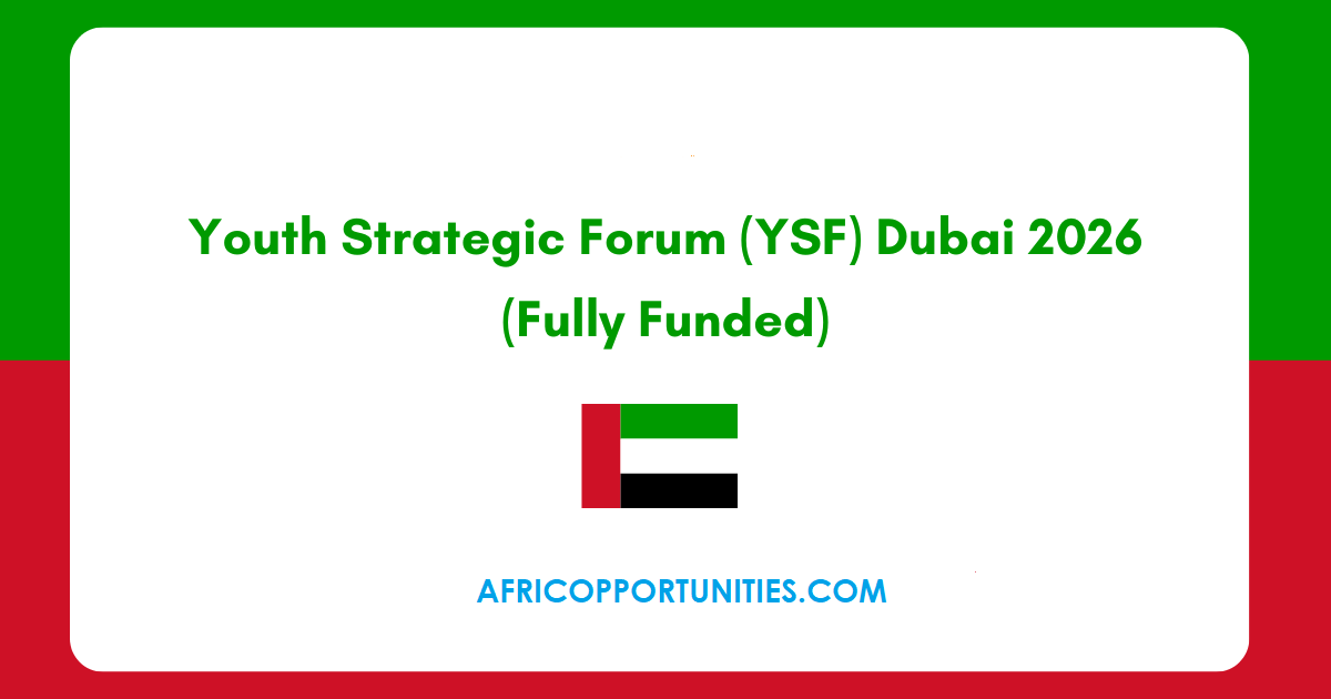 Forum stratégique de la jeunesse (YSF) Dubaï 2026 (entièrement financé)